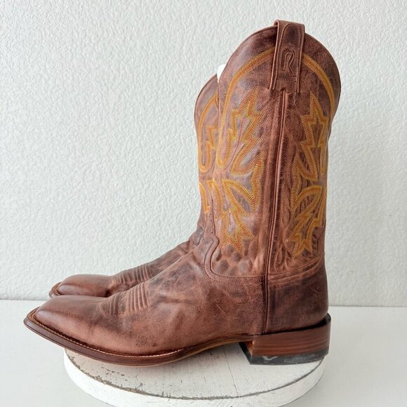 NEW Rod Patrick Mens Cowboy Boots 14.5AA Perro Loco Brown Western Square Toe - Picture 4 of 12